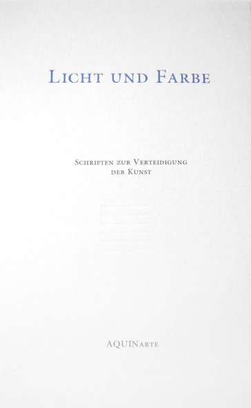 Buchcover No. XVI: Licht und Farbe