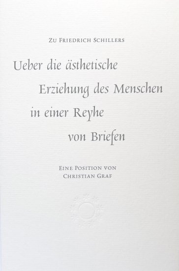 Buchcover Selbsterziehung mit Schiller