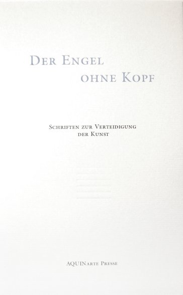 Buchcover No. III: Der Engel ohne Kopf