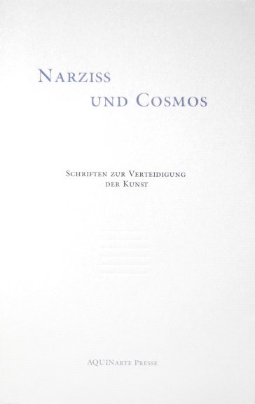 Buchcover No. V: Narziss und Cosmos
