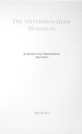 Buchcover No. XI: Die unterbrochene Moderne