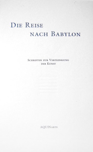 Buchcover No. XII: Die Reise nach Babylon